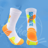 Men Compression Running Socks Crew Athletic Anti Blister Cushioned Anti-odor Seamless Breathable For Running Hiking Cycling Fitness