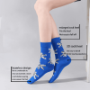Women's Colorful Novelty Funny Pattern Combed Crew Compression Running Socks Crew Athletic Hiking Wicking Anti Blister Cushioned Anti-odor And Breatha