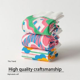 Men Colorful Compression Running Socks Crew Athletic Hiking Wicking Anti Blister Cushioned Anti-odor And Breathable For Running Hiking Cycling Fitness