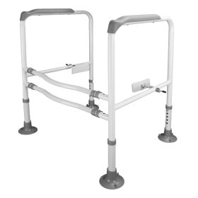 Toilet Safety Rails for Elderly Adjustable Toilet Safety Rails Stand Alone Toilet Safety Frame with Adjustable Heights Width for Elderly Pregnant Pati