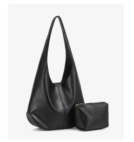 Large capacity cross-border women's bag 2025 new senior sense of soft leather armpit shoulder bag sub mother work commuting Tote bag