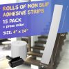 Clear Non Slip Stair Treads for Wooden Steps Indoor with Roller, 4 x 24 Inch. Roll of 15 PEVA Stair Covers for Wood Stairs, Floor