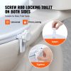 VEVOR Raised Toilet Seat, 4" Height Raised, 300 lbs Weight Capacity, Universal Toilet Seat Riser, Screw Rod Locking, with Toilet Seat, for Elderly