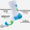Men Compression Running Socks Crew Athletic Anti Blister Cushioned Anti-odor Seamless Breathable For Running Hiking Cycling Fitness