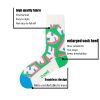 Men Colorful Compression Running Socks Crew Athletic Hiking Wicking Anti Blister Cushioned Anti-odor And Breathable For Running Hiking Cycling Fitness