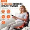 VEVOR Massage Seat Cushion with Heat, 10 Vibration Motor Seat Massage Pad, Vibrating Massage Chair Mat with 5 Modes & 4 Intensities