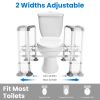 Toilet Safety Rails for Elderly Adjustable Toilet Safety Rails Stand Alone Toilet Safety Frame with Adjustable Heights Width for Elderly Pregnant Pati