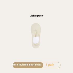 Women's Summer Thin Breathable Traceless Invisible Socks (Option: Light Green-Bare Socks-1pair)