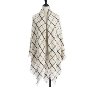 Women's Cashmere-like Plus-sized Double-sided Qicaigei Scarf Shawl (Option: C3-140X140CM)