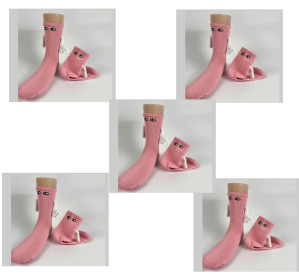Mid Tube Black And White Couple Matching Holding Socks (Option: Pink-5pair)