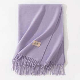Pure Color Artificial Cashmere Scarf Women's Winter High-grade Shawl (Option: 48 Snow Green-70x200cm)