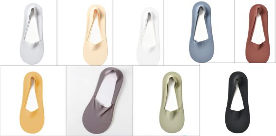 Women's Fashion Silicone Non-slip Shallow Boat Socks (Option: Set-One size)