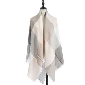 Women's Cashmere-like Plus-sized Double-sided Qicaigei Scarf Shawl (Option: D1-140X140CM)