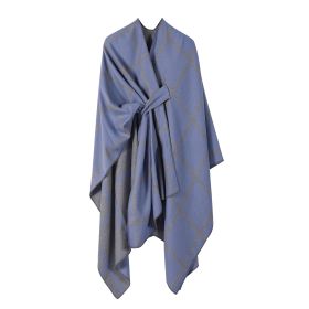 Women's Fashion Gingham Check Warm Scarf (Option: Light Blue)