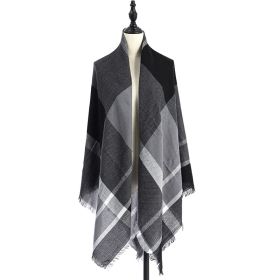 Women's Cashmere-like Plus-sized Double-sided Qicaigei Scarf Shawl (Option: C5-140X140CM)