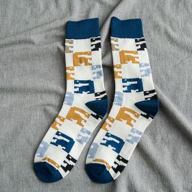 Socks Female Cartoon Animal Lady's Tube Socks (Option: Square-One size)