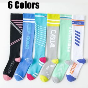 Women Compression Stockings High Long Tube Tide Socks Running Compression Stockings Riding Socks  Outdoor Elastic Socks (Option: Women)