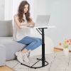 Folding Tray Table Portable Sofa TV Tray Laptop Desk C Side Adjustable Eating Dinner Coffee Table with 3 Adjustable Heights 3 Angles 55lbs Load Bearin